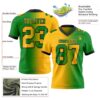 Custom Grass Green Gold-Black Authentic Gradient Fashion Football Jersey