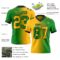Gradient0411-1 Custom Grass Green Gold-Black Authentic Gradient Fashion Football Jersey