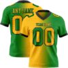 Custom Grass Green Gold-Black Authentic Gradient Fashion Football Jersey