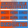 Custom Powder Blue Orange-Navy Authentic Gradient Fashion Football Jersey
