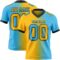 Gradient0415 Custom Sky Blue Gold-Black Authentic Gradient Fashion Football Jersey