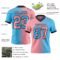 Gradient0417-1 Custom Sky Blue Medium Pink-Black Authentic Gradient Fashion Football Jersey