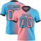 Gradient0417 Custom Sky Blue Medium Pink-Black Authentic Gradient Fashion Football Jersey