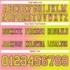 Custom Neon Yellow Medium Pink-Black Authentic Gradient Fashion Football Jersey