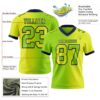 Custom Neon Yellow Neon Green-Navy Authentic Gradient Fashion Football Jersey