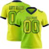 Custom Neon Yellow Neon Green-Navy Authentic Gradient Fashion Football Jersey