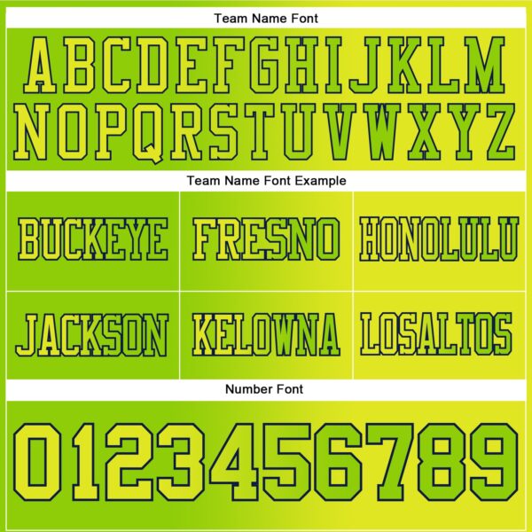 Custom Neon Yellow Neon Green-Navy Authentic Gradient Fashion Football Jersey