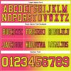 Custom Neon Yellow Neon Pink-Black Authentic Gradient Fashion Football Jersey