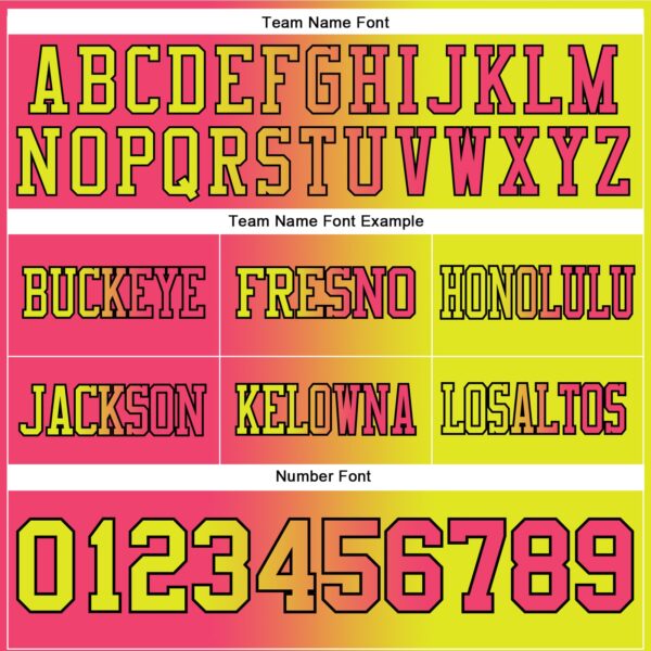 Custom Neon Yellow Neon Pink-Black Authentic Gradient Fashion Football Jersey