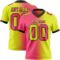 Gradient0421 Custom Neon Yellow Neon Pink-Black Authentic Gradient Fashion Football Jersey