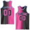 Custom Black Pink-Light Blue Authentic Gradient Fashion Basketball Jersey
