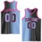 Custom Black Light Blue-Pink Authentic Gradient Fashion Basketball Jersey