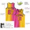 Custom Yellow Pink-Black Authentic Gradient Fashion Basketball Jersey