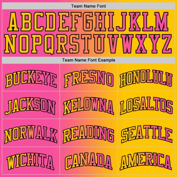 Custom Yellow Pink-Black Authentic Gradient Fashion Basketball Jersey