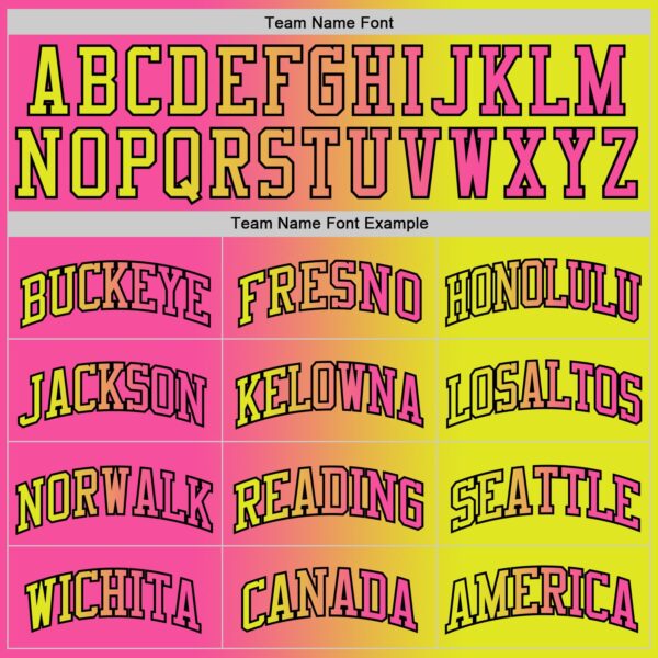 Custom Neon Yellow Pink-Black Authentic Gradient Fashion Basketball Jersey