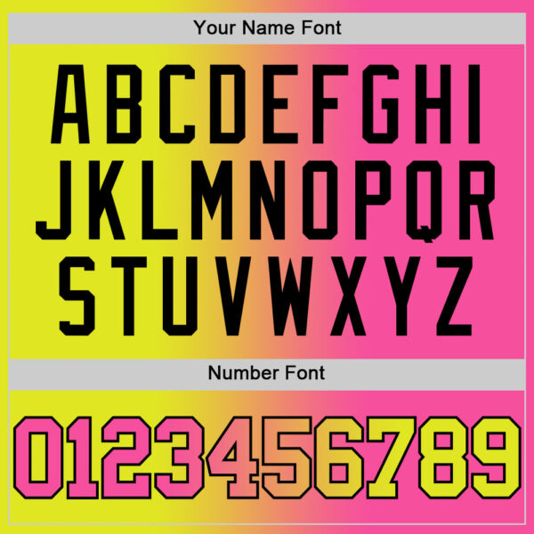 Custom Neon Yellow Pink-Black Authentic Gradient Fashion Basketball Jersey