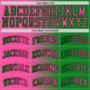 Custom Grass Green Pink-Black Authentic Gradient Fashion Basketball Jersey