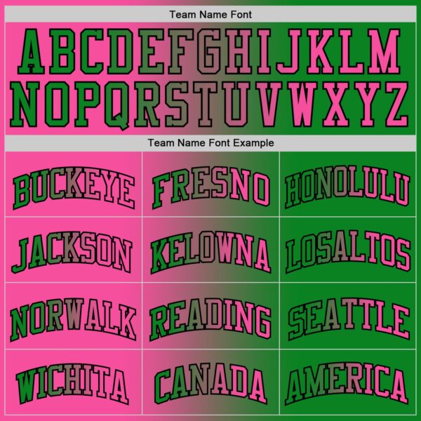 Custom Grass Green Pink-Black Authentic Gradient Fashion Basketball Jersey
