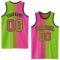Custom Neon Green Pink-Black Authentic Gradient Fashion Basketball Jersey