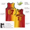 Custom Red Yellow-Black Authentic Gradient Fashion Basketball Jersey