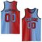Custom Light Blue Red-Black Authentic Gradient Fashion Basketball Jersey
