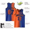 Custom Royal Orange-Black Authentic Gradient Fashion Basketball Jersey