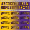 Custom Purple Yellow-Black Authentic Gradient Fashion Basketball Jersey