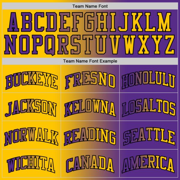 Custom Purple Yellow-Black Authentic Gradient Fashion Basketball Jersey