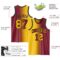 Custom Crimson Yellow-Black Authentic Gradient Fashion Basketball Jersey