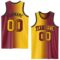 Custom Crimson Yellow-Black Authentic Gradient Fashion Basketball Jersey