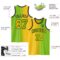 Custom Neon Green Yellow-Black Authentic Gradient Fashion Basketball Jersey