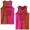 Custom Texas Orange Hot Pink-Black Authentic Gradient Fashion Basketball Jersey