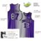 Custom Purple Gray-Black Authentic Gradient Fashion Basketball Jersey