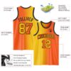Custom Orange Yellow-Black Authentic Gradient Fashion Basketball Jersey