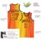 Custom Orange Yellow-Black Authentic Gradient Fashion Basketball Jersey