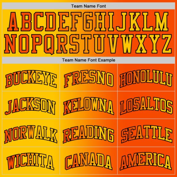 Custom Orange Yellow-Black Authentic Gradient Fashion Basketball Jersey