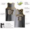 Custom Black Gray-Old Gold Authentic Gradient Fashion Basketball Jersey