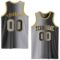 Custom Black Gray-Old Gold Authentic Gradient Fashion Basketball Jersey