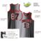 Custom Black Gray-Red Authentic Gradient Fashion Basketball Jersey