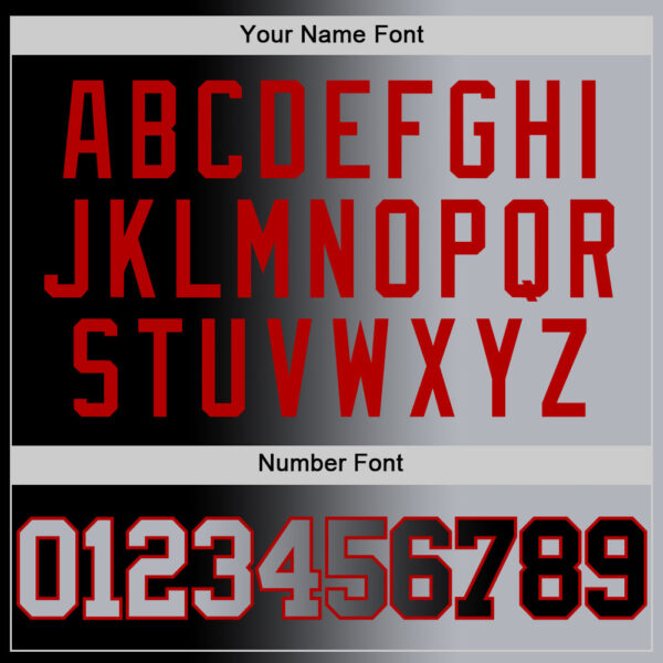 Custom Black Gray-Red Authentic Gradient Fashion Basketball Jersey