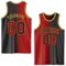 Custom Black Red-Old Gold Authentic Gradient Fashion Basketball Jersey