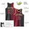 Custom Black Crimson-Cream Authentic Gradient Fashion Basketball Jersey