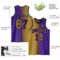 Custom Purple Old Gold-Black Authentic Gradient Fashion Basketball Jersey