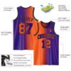 Custom Purple Orange-Black Authentic Gradient Fashion Basketball Jersey
