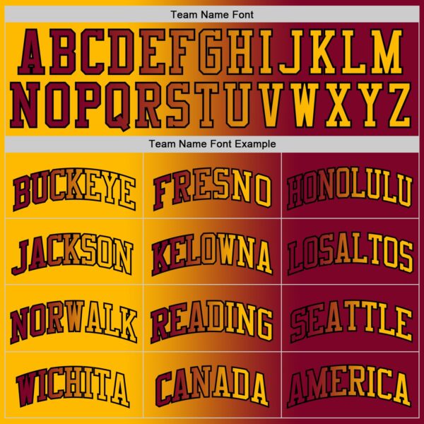 Custom Maroon Gold-Black Authentic Gradient Fashion Basketball Jersey