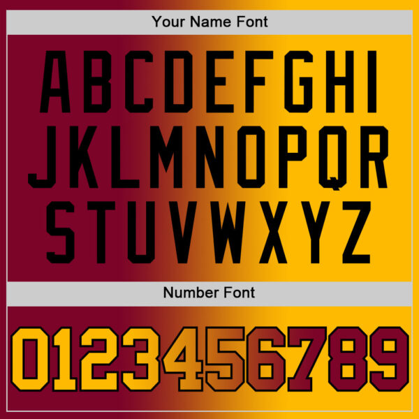 Custom Maroon Gold-Black Authentic Gradient Fashion Basketball Jersey