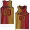 Custom Maroon Old Gold-Black Authentic Gradient Fashion Basketball Jersey