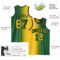Custom Kelly Green Yellow-Black Authentic Gradient Fashion Basketball Jersey