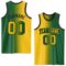 Custom Kelly Green Yellow-Black Authentic Gradient Fashion Basketball Jersey