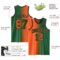 Custom Kelly Green Orange-Black Authentic Gradient Fashion Basketball Jersey